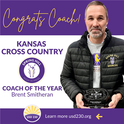 Coach of the Year - Brent Smitheran - Cross Country